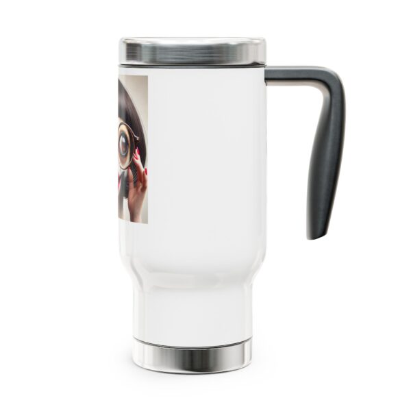 Stainless Steel Travel Mug with Handle, 14oz - Image 4