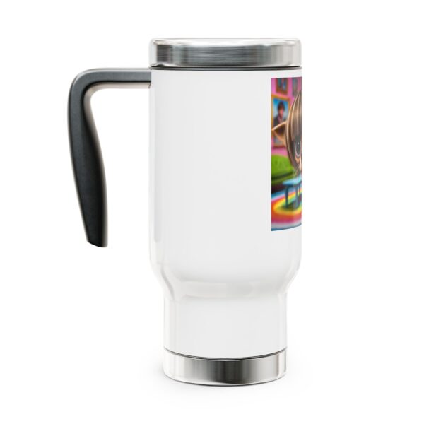 Stainless Steel Travel Mug with Handle, 14oz - Image 2