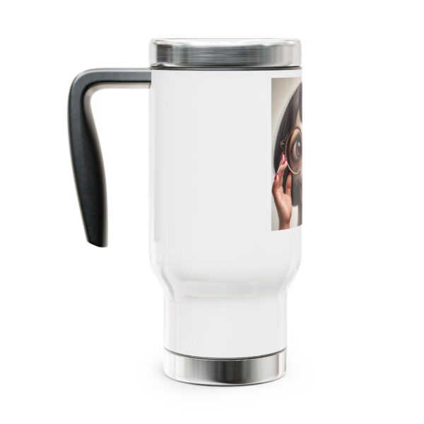 Stainless Steel Travel Mug with Handle, 14oz - Image 2