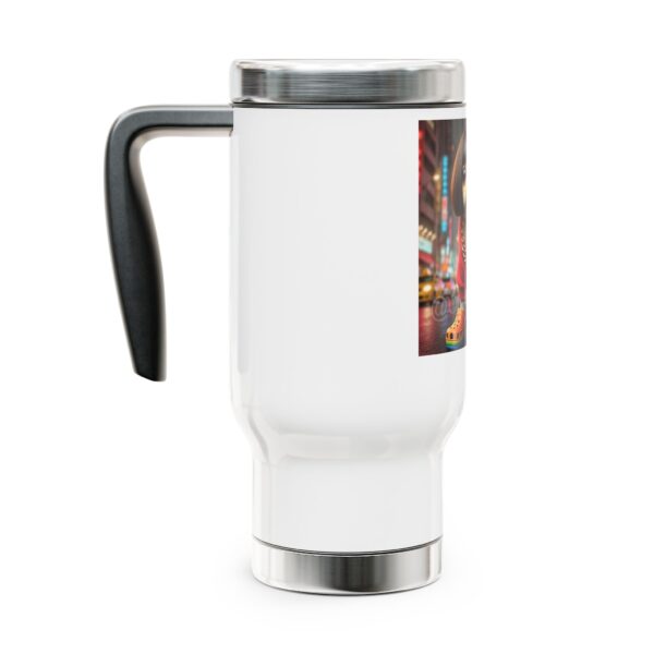 Stainless Steel Travel Mug with Handle, 14oz - Image 2